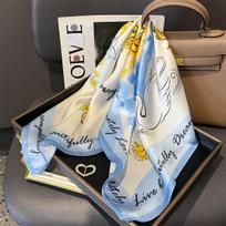 Naujas 100% gryno šilko skara moterims kaklui plaukams galvai galvos juosta spausdinta foulard moteriška bandana skaros hidžabo skara apvyniojimai kvadratinė skarelė Real Silk 65x65cm white