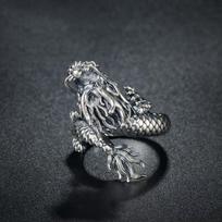 Chinese Tyrannical Dragon Ring Index Finger Ring Men'S Retro Ring Personality Dragon Ring Trend Ring