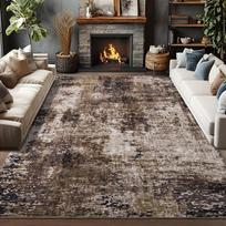 Modern Living Room Carpet Blue And White Gradient Texture Short Pile Anti Slip Easy To Clean Living Room Bedroom Carpet 120X160CM(3.9X5.3FT