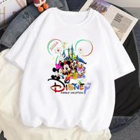 2026 Disney kelionė Mikis Mini Pelė Balti marškinėliai Y2k mada Moteriški gatvės drabužiai Laisvalaikio viršūnės Medvilniniai Laisvi Trumparankoviai S white
