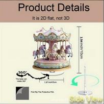 Elegant Rotating Acrylic Ballerina Carousel Music Box Decoration 10 cm