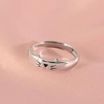 2024 New Cartoon Kitty Hug Couple Rings for Women Men Personality Cat's Paw Opening Adjustable Alloy Jewelry Anniversary Gift resizable