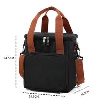 Insulated Large Capacity Tote Lunch Bag and Outdoor Picnic Crossbody Bag