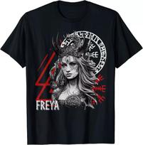 Viking Goddess Freya Warrior Design T Shirt S