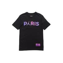 Air Jordan Paris Saint-Germain Casual Sports Round Neck Short Sleeve Black Men's CZ0802-010 XS