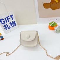 Cute Children's Coin Purse Handbags PU Leather Kids Small Square Messenger Bags Fashi Chains Girls Boys Saddle Shoulder Bag