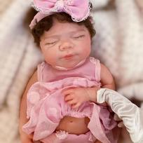 13-inch Fully Solid Silicone Reborn Baby Doll Realistic Baby with Soft and Stretchable Features Doll Toy