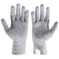 Level 5 Cut-Resistant HPPE Gloves for Kitchen, Woodworking, Slaughtering XXXS, White Edge