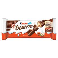 Kinder Bueno Milk Chocolate Wafer Filled with Milk and Nut Filling 43 g (2 pieces)