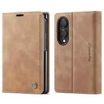 CaseMe-013 Retro Premium PU Odos dėklas-stovas Samsung Galaxy Z Fold8 Wide / Z Fold8 Ultra Piniginė Kortelių laikiklis Telefono galinis dangtelis Apsauginės plėvelės Korpusas For Samsung Z Fold8 Ultra ruda