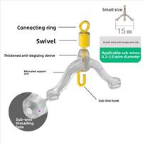 Forked Double-hook Anti-tangle Leader Clip Small 1PC