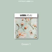 1PC LOZUJOJU Vintage Pastoral Green Floral-print Curtain Full Blackout Curtains for Bedroom Living Room Balcony Window for Home Decor W100cm x L130cm