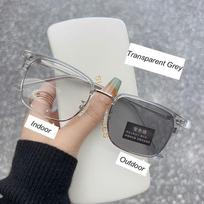 Eyewear Ultra Light Blue Light Glasses Photochromic Glasses Colored Sunglasses For Gaming Outdoor Men black white
