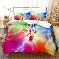 Personality Mighty Morphin Bedding Set Single Twin Full Queen King Size Bed Set Kids Bedroom Duvetcover Sets Anime Bed Sheet Set EU Single(135*200cm)3pcs