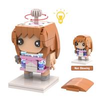 Gobricks Moc BrickHeadz Style The Eras Tour Stage Buliding Blocks Taylors Alison Swift Pattern Design Modular Toys Bricks Set