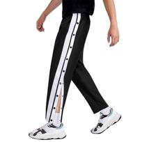 Men's Colorblock Buttoned Basketball Pants Men's Outdoor Sports Casual Pants L