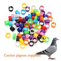 100 Pcs Colorful Parrot Pigeon Bird Rings Leg Band Clip Poultry