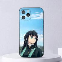Anime Muichiro Tokito telefono dėklas iPhone 15,14,13,12,11,Plus,Pro Max,XS,X,XR,SE,Mini,8,7, minkšto silikono, juodas dangtelis iPhone12PRO white