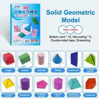 Families Geometry Book For Teach Volume Surfaces Area Drafting Kids Pull String 3D Geometry Learning Book Toy for Ages 5-12
