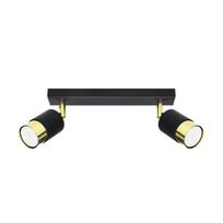 Sollux Lighting lubinis šviestuvas Nero 2, juodas/auksinis