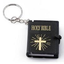 1Pc Christian Jesus HOLY BIBLE Mini Wallet Keychain Key Rings Hanging Pendant