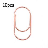 10 Pcs Stationery Large Wide Paper Clips 50mm Simple Fashion Paper Clips Durable Photo Bookmark School Supplies