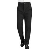 Men Hotel Uniform Pants Kitchen Striped Trousers Restaurant Waiter Elastic Waist Loose Fit Design L