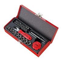 ANEX Ratchet Screwdriver Compact Bit 52 with Case Multi-Set No. 525-28B