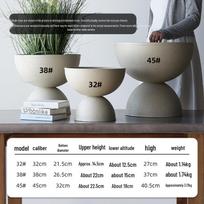 Modern Large Caliber Plastic Flower Pot for Indoor Plants, Desktop or Floor Standing Without Hole