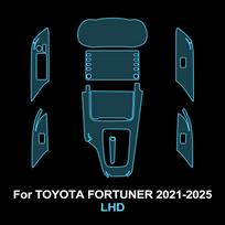 Pre-cut TPU Interior Film for  Fortuner 2021-2025 Car Gearbox Panel Dashboard Anti-Scratch Transparent PPF Film Cover