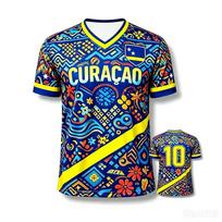 2026 Curacao Tautinis Raštas Futbolo Marškinėliai Džersis Vyrams Moterims Sportiniai Marškinėliai Įkvėpti Nacionalinės Komandos Laisvalaikio Futbolo Viršutiniai Drabužiai Gerbėjams S