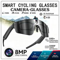 NAUJI Dviratininko AI Išmanūs Akiniai 4K HD 800MP Kamera Bluetooth Skambutis Vertimas Anti-shake Saulės Akiniai Vyrams Moterims UV400 Vandeniui Atsparūs Muzika kaip parodyta spalva
