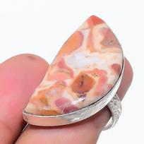 Natural Bird Eye Jasper Gemstone 925 Sterling Silver Jewelry Ring Size 7 t1F83