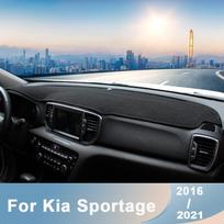 For KIA Sportage 4 2016-   Car Dashboard Cover Mats Avoid Light Pad Instrument Platform Desk Carpets Accessories LHD Black Side