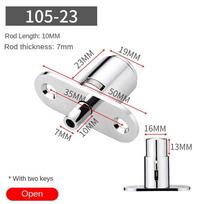 New Zinc Alloy Sliding Door Locks With Keys Lengthening Window Security Lock Multifunctional Hardware Cabinet Catches Cabinet