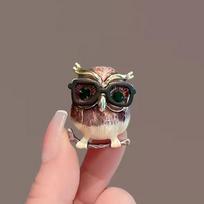 Cartoon Owl High-end Female Cute Brooch 1.5*2CM