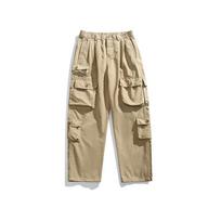 New Men's Overalls Casual Pants Loose Pants Trendy Brand Men's Wide-leg Multi-pocket Trousers Simple Men's Clothing L