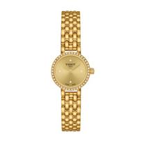 Tissot Kvarcinis mechanizmas 30m atsparumas vandeniui Moteriškas laikrodis 19,5 mm Auksinis ciferblatas T140.009.63.026.00 Gold Dial