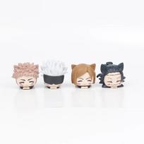 6CM Jujutsu Kaisen Anime Figure Itadori Yuji Satoru Gojo Napping Cat PVC Q Version prone 4Pcs/Set Model Toys Gift Collection No box