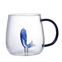 Cartoon Animal Shape Glass Home Cute High Borosilicate Glass Single Layer Cup Living Room with Guests Juice Cold Drink Cup Gift 301-400ml