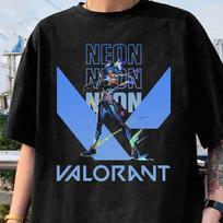 Neon Valorant Shirt Agent Valorant Lovers T-Shirt 2026 Summer New Men Women Fashion Cotton Oversized T-Shirt Street Y2K 4XL