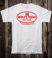 Hot Rod Tee T Shirt Drag Race Racing Speed Shop Gas Wolf's Head Motor Oil L