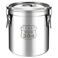 6/12/21/33L Stainless Steel Airtight Canister with Seal Lid Kitchen Canister Food Oil Sugar Milk Storage Bucket for Home Kitchen