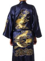 Men's Embroidered Dragon Tang Suit Summer Robe Pajamas Double Extra Large