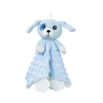 Personalized Newborn Baby Comforter Custom Minky Security Blanket with Teether Bunny Elephant Baby Shower Gift (as the picture,No name)
