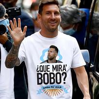 Messi Same Que Mira Bobo 3d T Shirt Tops Unisex White and Black Casual Short Sleeve T-shirt S