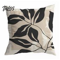 Floral Throw Pillow Cover Cover, Flowers And Birds Cushion 18x18 Inch Elegant Satin Fabric Shells Decorative Square Case for Sofa Couch Bedroom Living A