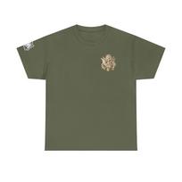WWII WW2 US Army Officer's Visor Cap Badge Military History Tribute T-Shirt S