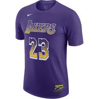 Nike X NBA Collaboration Los Angeles Lakers LeBron James Select Series Logo Round Neck Short Sleeve T-Shirt Men Tops Field-Purple HQ1318-504 L