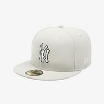 New Era Mlb New York Yankees Basic Outline Fitted Cap Stone Grey/714